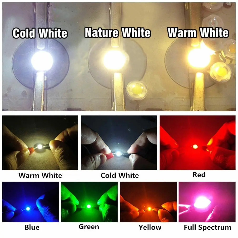 Высокомощный светодиодный COB CREE ламповый чип 3 Вт 2 6 В Белый УФ фиолетовый RGB + 20 мм