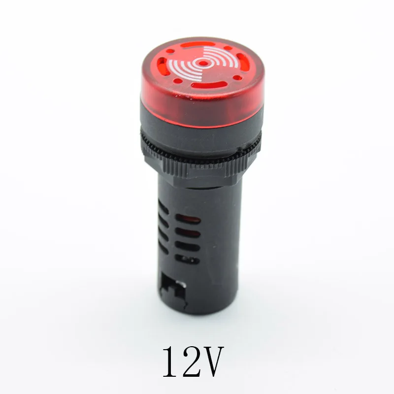 1 шт. Панель крепление 22 мм светодиодный индикатор зуммера 12V 24V 110V 220V светильник led зуммер, красные, зеленые, желтая лампа - Цвет: 22MM