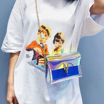 

Crossbody Transparent Outer Beach Daily Travel Casual Gift Wedding Hasp Women Office Shoulder Bag Small Messenger