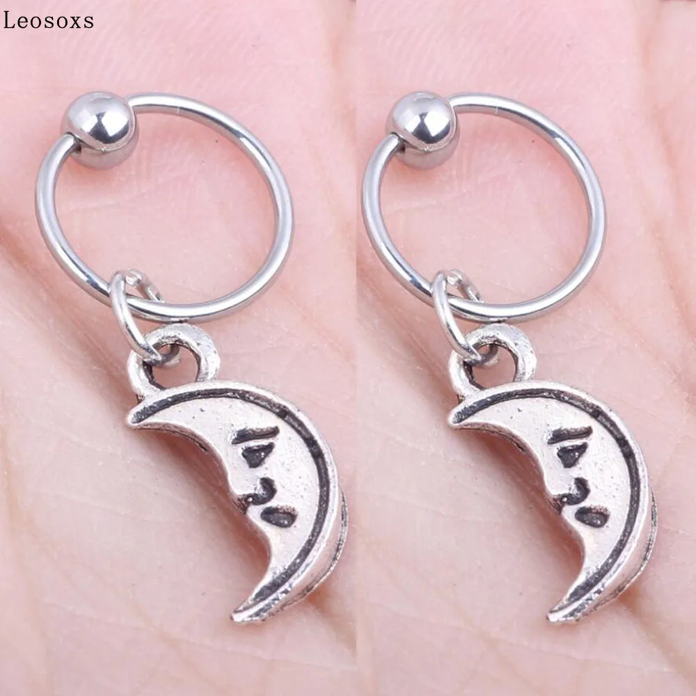 

Leosoxs 1 Pcs New Moon Small Ear Bone Nails, Nose Ring, Nose Nails, Piercing Jewelry Stainless Steel