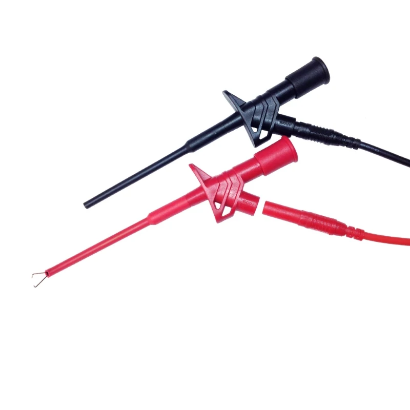 

2 Pcs Quick Test Hook Clip Professional Insulated High Voltage Flexible Testing Probe 4mm 1000V 10A