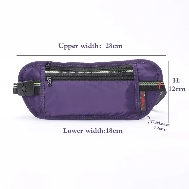 YINJUE sports waist bag neutral outdoor travel running Hip Waist pack Soft nylon 6 phone women gym Fitness Fanny pack waistbags