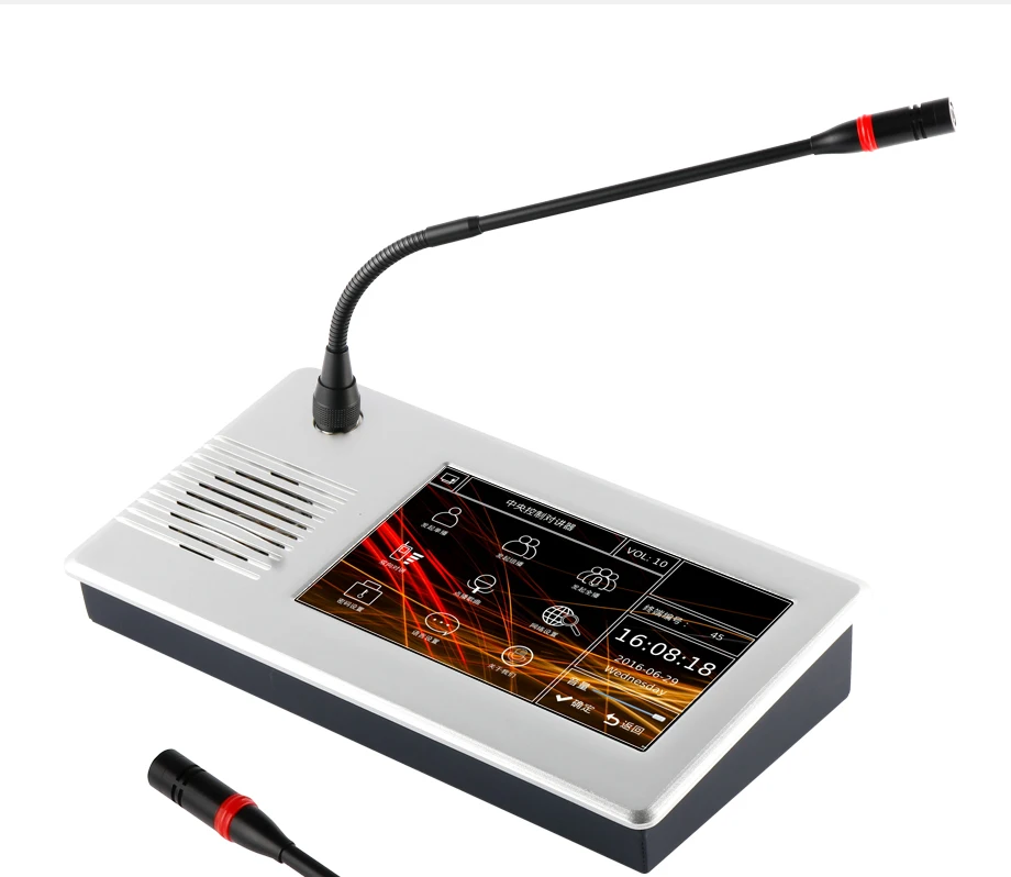 Oupushi IP6803 сетевой радио микрофон ip пейджинговый микрофон кампус радио удаленный домофон