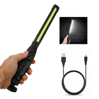 

USB Rechargeable COB LED Work Light Torch 1*COB Light Strip Flashlight Led Car Styling Using Touchable Night Lights Lamp