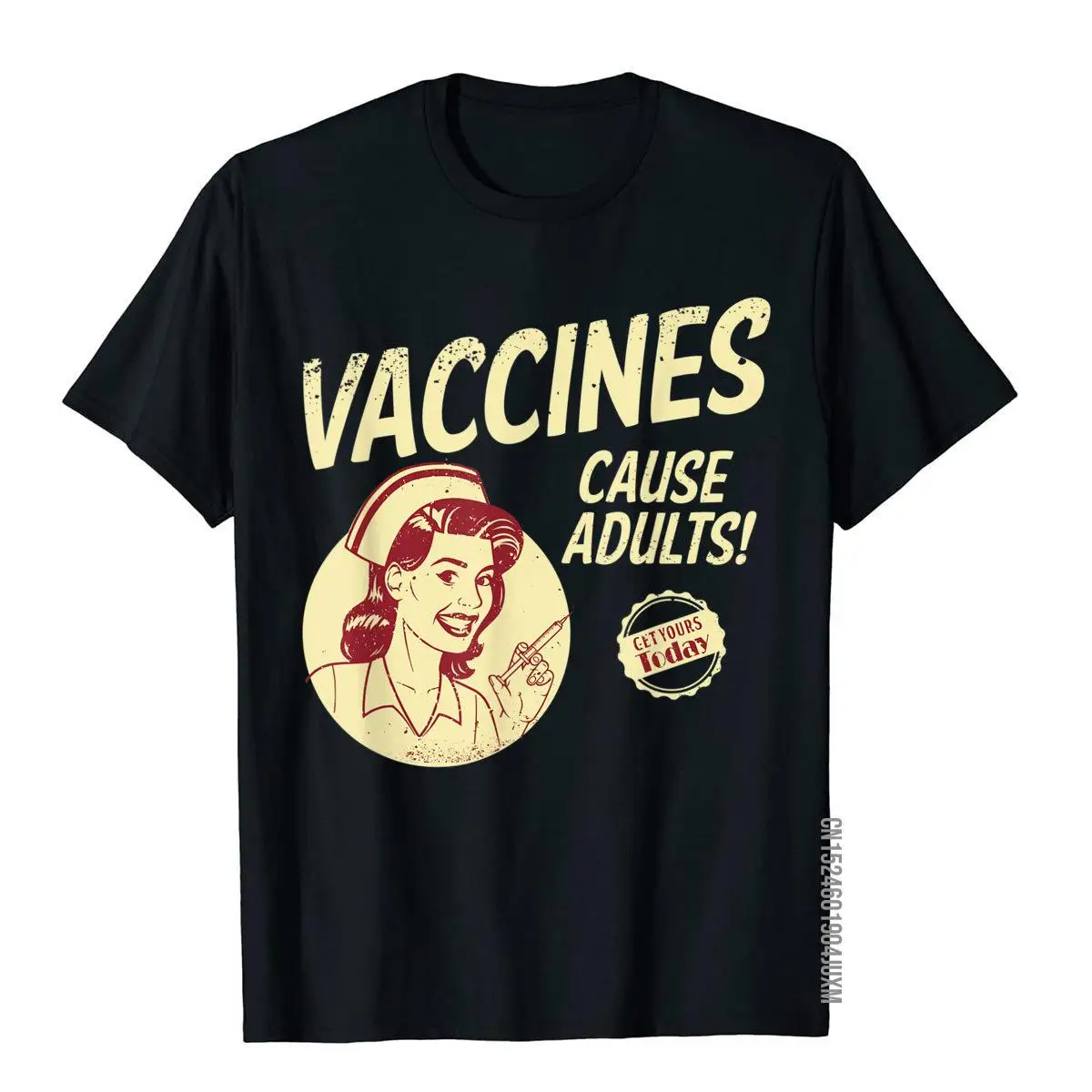 

Funny Pro Vaccination Vaccines Cause Adults T-Shirt Graphic Men T Shirt Cotton Tops Shirts Printed On
