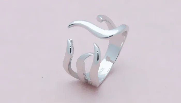 Совершенно новое серебряное кольцо в виде цветка Женское ширина 6 мм|rings canada|ring