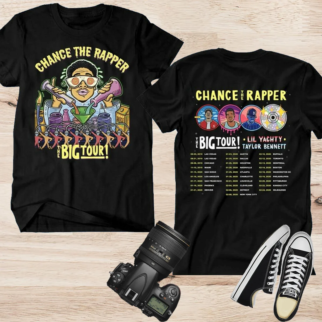 

T Shirt Chance The Rapper The Big Tour 2020 Lil Yachty Taylor Bennet Hip Hop