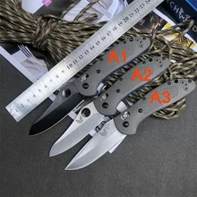 Bench made – couteau militaire pliant tactique 550, lame D2, Nylon, Fiber de verre, poignée, sécurité, Camping en plein air, couteaux militaires de poche, outil EDC