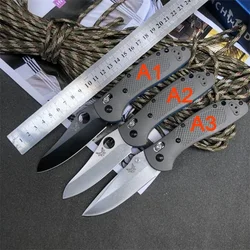 Benchmade 550 tático faca dobrável d2 lâmina de fibra vidro náilon lidar com bolso segurança acampamento ao ar livre facas militares ferramenta edc