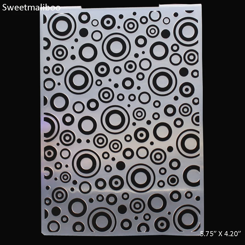 Новый круглый круг точка тиснение папка пластиковые DIY трафареты для