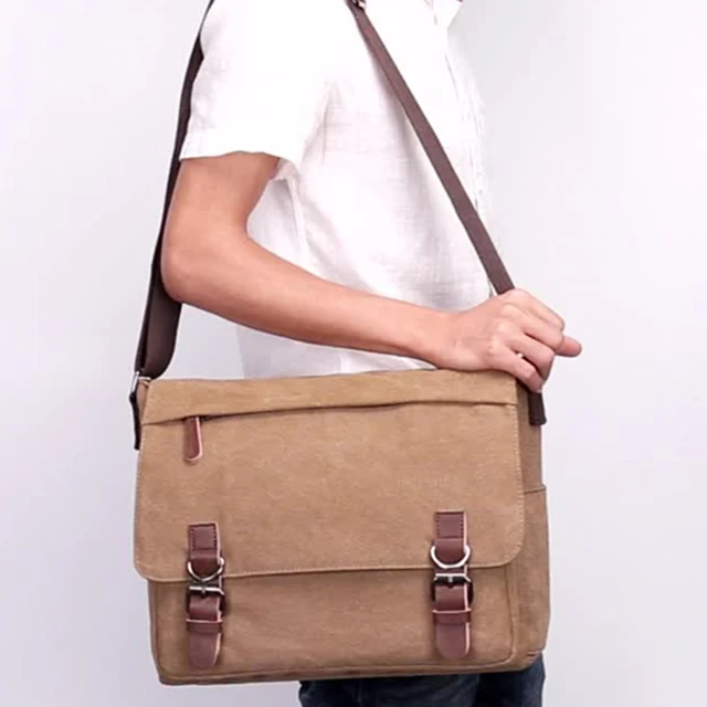 VC Men's Black Small Messenger Bag Simple Casual Nylon Shoulder Bag  Minimalist Design Crossbody Bags for Men Travel Sling Bag - AliExpress