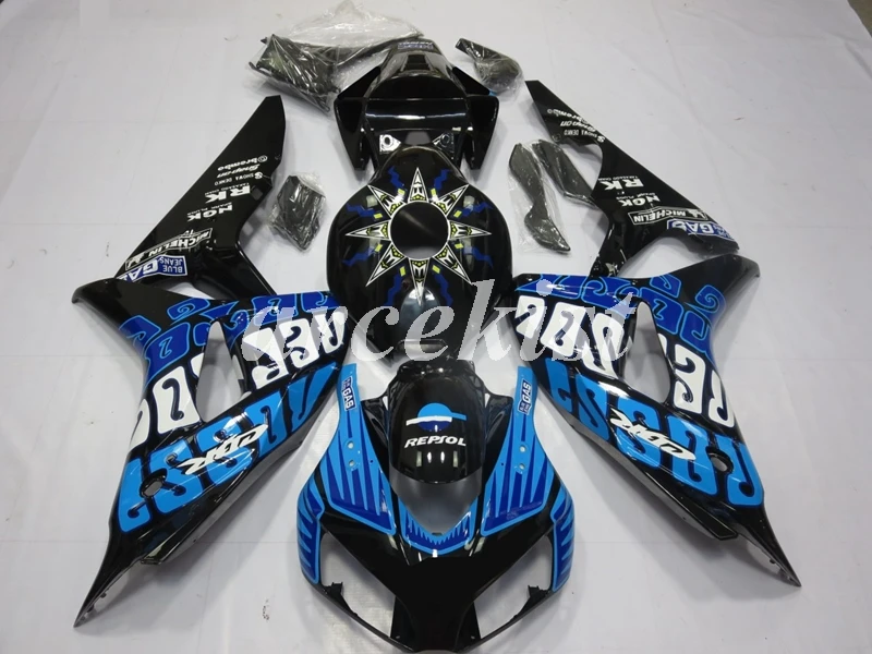 

4Gifts New ABS Injection mold Full Fairing Kit Bodywork set fit for HONDA CBR1000RR 1000RR 2006 2007 06 07 Cool blue repsol