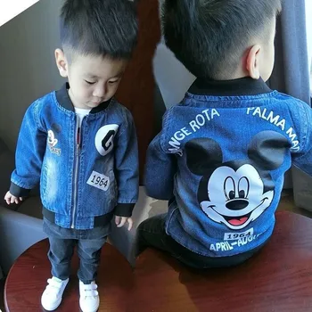 

2020 spirng Mickey Denim Jacket for Boys Coats Children Clothing spring Autumn Baby Girls Clothes Outerwear Jean Jackets & Coat