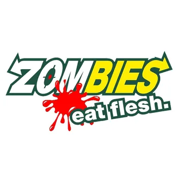 

Fashion ZONBIE EAT FLESH Car Stickers Window Bumper Motorcycles Laptop Trunk Decals Reflective Decoration Accessories PVC16*8cm