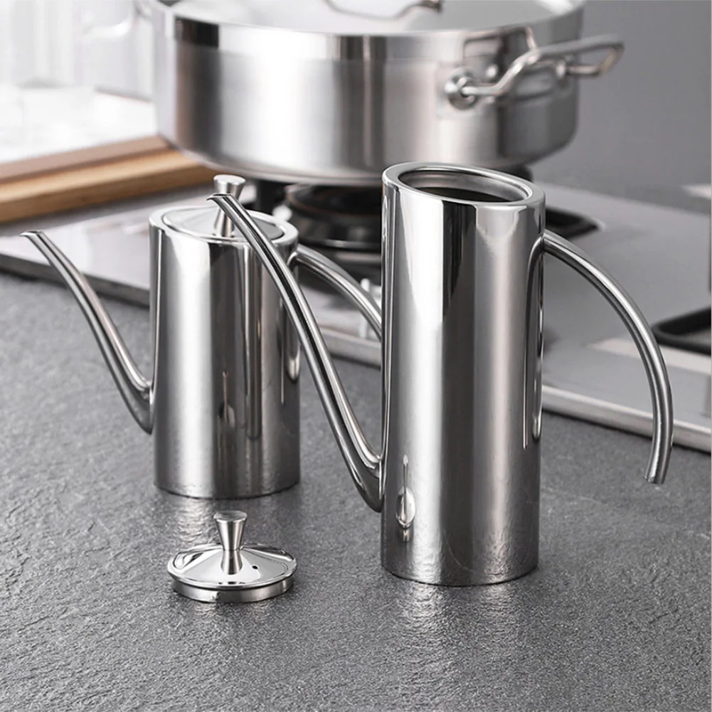 HOT Oil Can Bottle Dispenser with Drip-Free Spout 304 Stainless Steel Kitchen Tool TI99 |