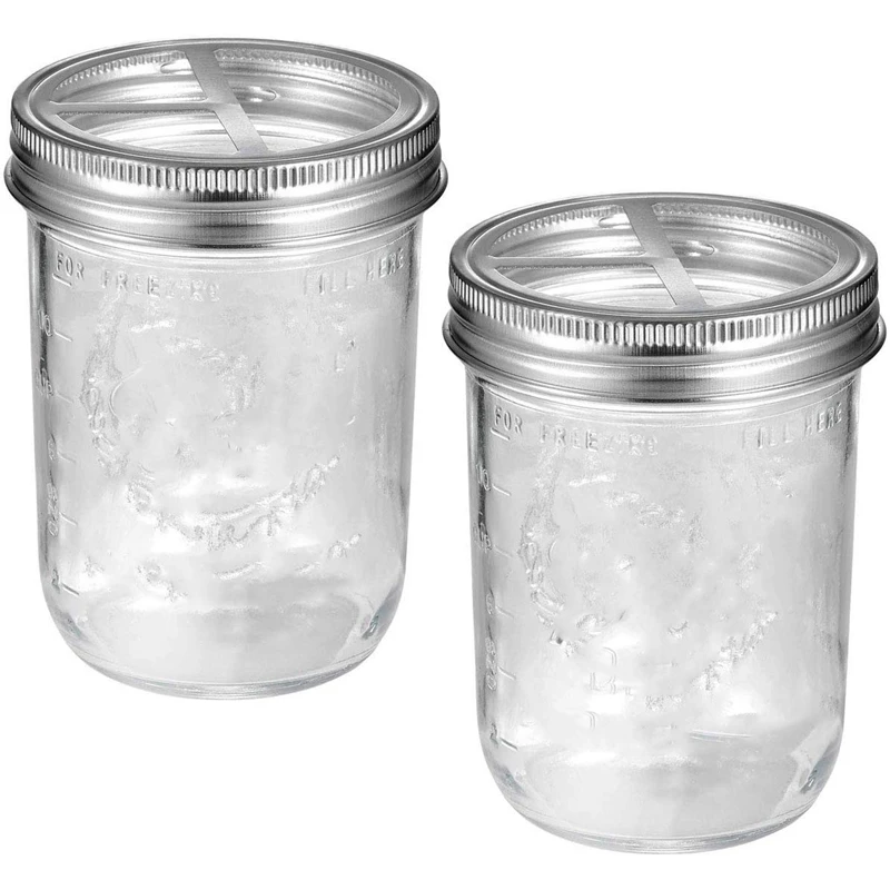 4 шт. держатель для зубных щеток Mason Jar с крышкой-Антикоррозийная нержавеющая сталь для дома, ванной комнаты, столешница, декор-для шаров с широким горлышком на Рождество