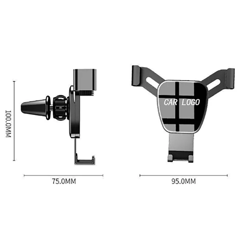 Металлический Автомобильный логотип стильный бортовой держатель для телефона
