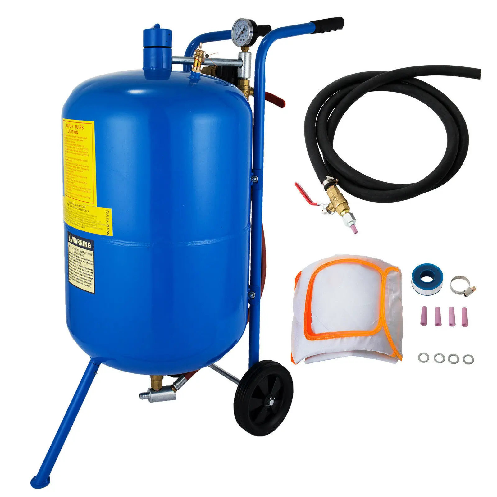 

20 Gallon/75L Sandblaster Bead Pot Sand Blaster Grit Blasting Blast Sandblasting