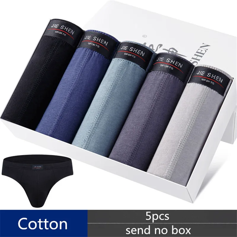5Pcs/lot Breathable Men's Underwear New Briefs Men 100 Cotton Mens