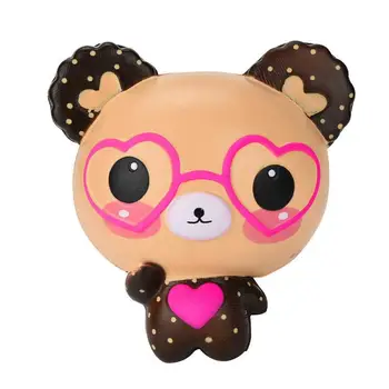 

Cute Heart Glasses Bear Scented Charm Slow Rising Squeeze Toy Gift 1PCS Big Head Doll Adult Kid Child Stress Reliever Gags Baby