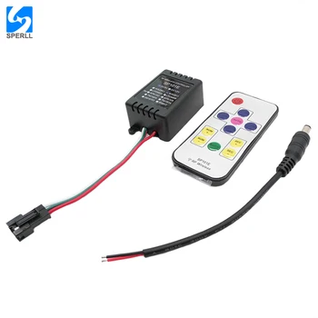 

SP101E RF Wireless RGB LED Controller 11 Keys for WS2801 WS2811 WS2812B 5V/12V Digital Pixel Strip Remote Control