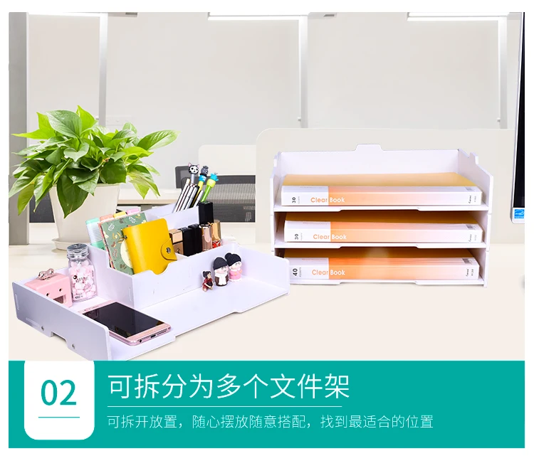 Material de Escritório Cubbyholes Armazenamento Desktop Multicamadas Empilhados Combinação Massa a4 Informação Rack Prateleira Hierárquica 6 a4 informação rack material de escritório prateleira hierárquica