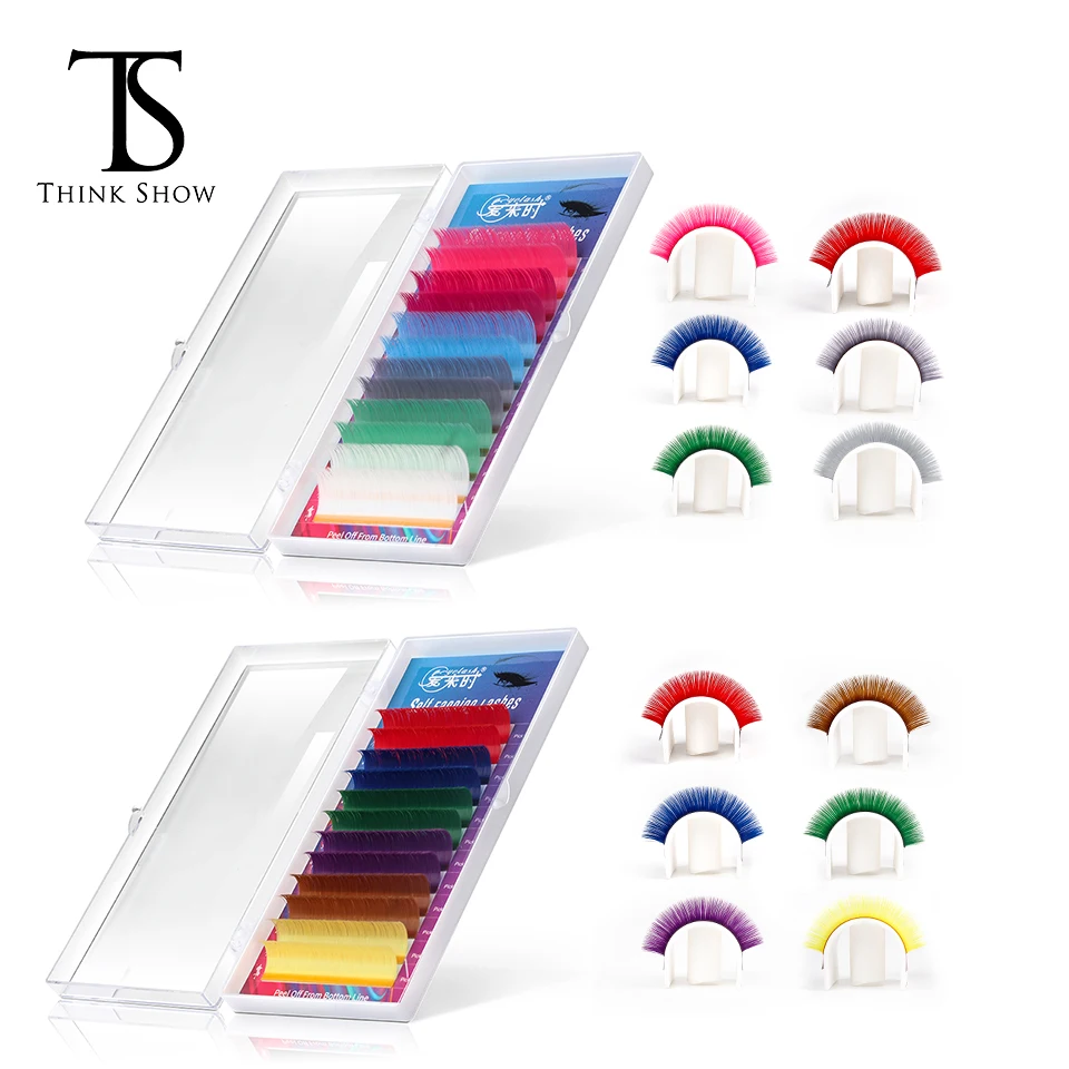 

Colorful Fanning Bloom Eyelashes Auto Flowering False Eyelash Extension Easy Fan Volume Eyelashes Natural Soft Lash Makeup Tools