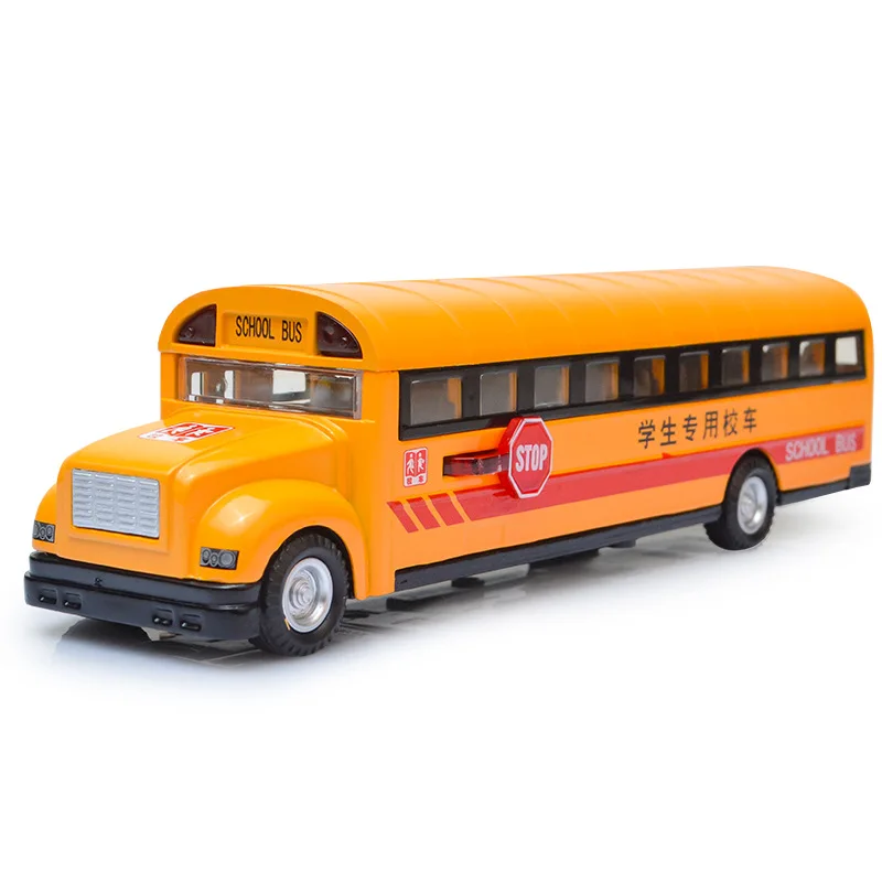

Cai li xin 1:32 Music Light School Bus Alloy Car Model CHILDREN'S Toy Car