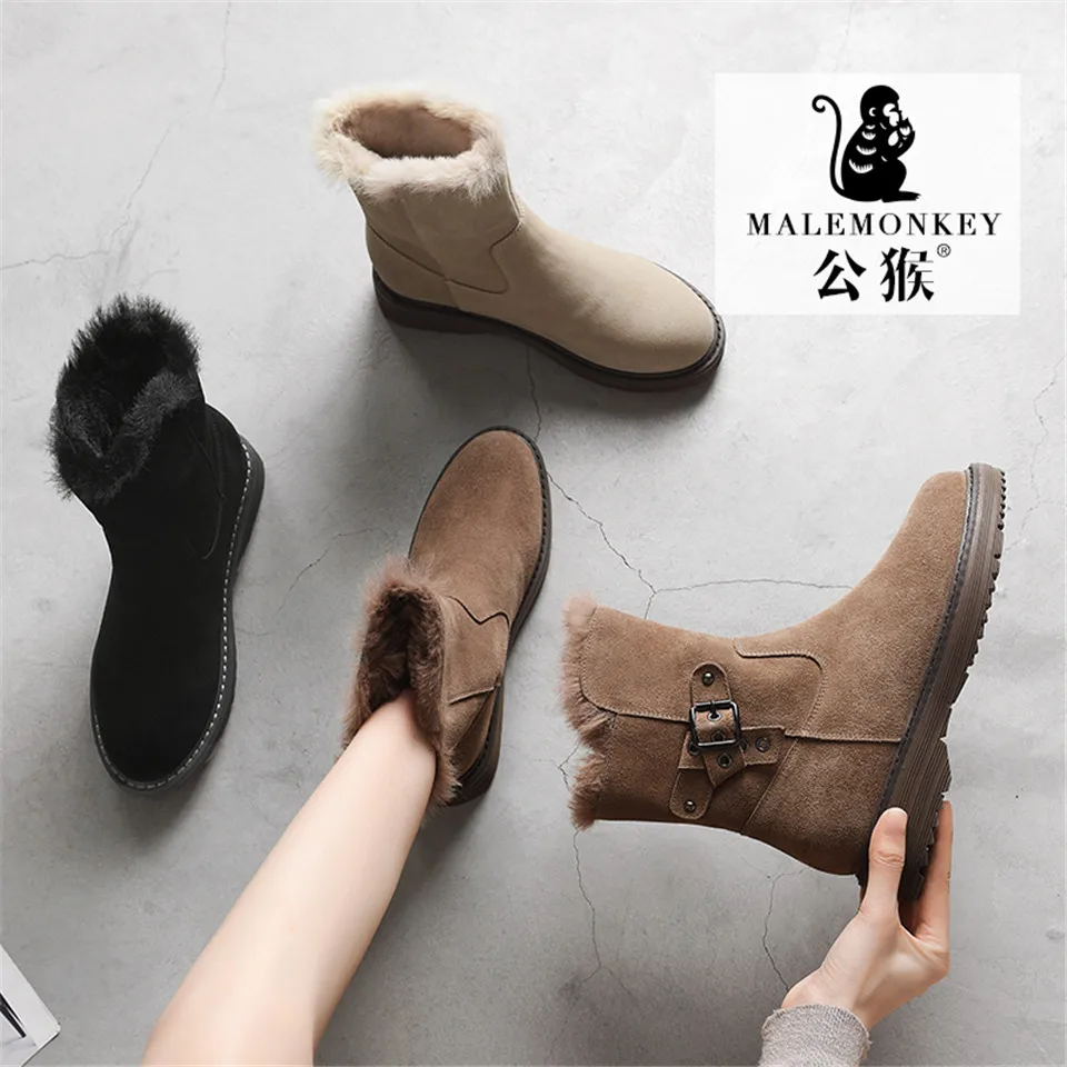MALEMONKEY/Роскошные брендовые дизайнерские туфли; Новинка года; модная женская обувь; Цвет Черный; удобная мягкая резиновая обувь до середины икры в западном стиле