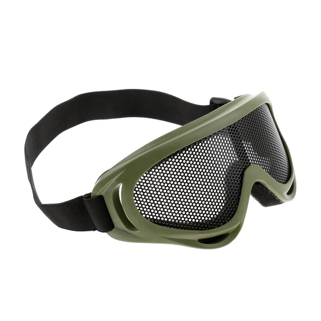 Outdoor Tactical Goggles Mask Safe Steel Mesh Eyewear Eye Protective Glasses for Shooting Hiking Climbing Hunting Military