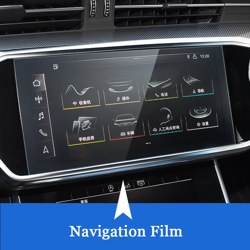 Автомобильный Стайлинг gps Навигация экран пленка приборная панель Стекло дисплей экран пленка климат контроль автомобильные аксессуары для Audi Q8