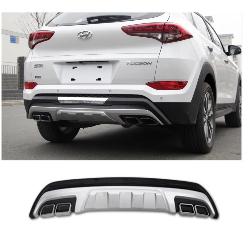 Free shipping,High Quality ABS Car styling Plastic Front+Rear Bumper Guard Protector For Hyundai Tucson- Car-styling