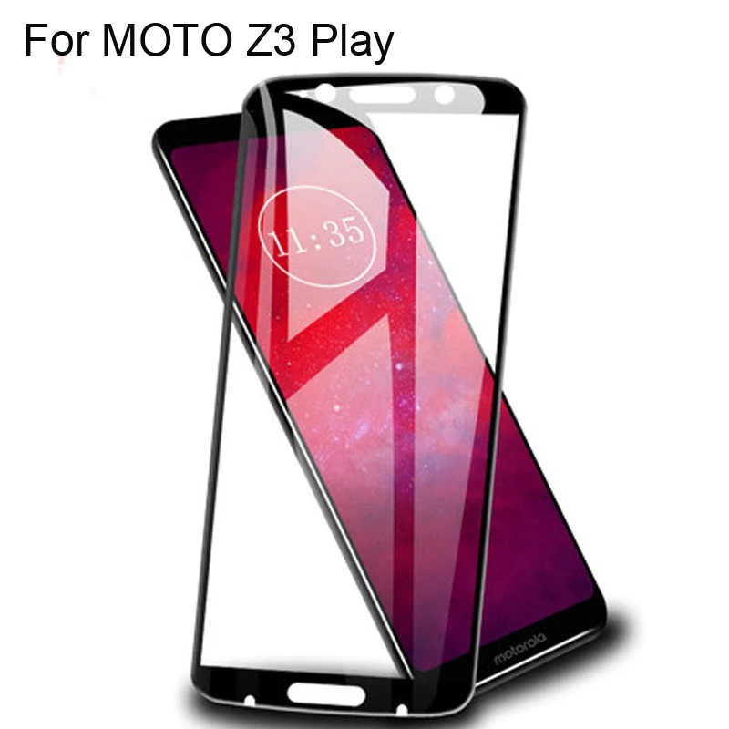 

2PCS Full Curved Screen Protector For MOTO Z3 Play Full Cover Tempered Glass For MOTO Z 3 Play Protective Flim motoz3play