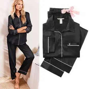 

2pcs Women Satin Silk Erotic Sets Ladies Sleepwear Button-Down Summer Female Loungewear Sleepwear Sets Nightgown