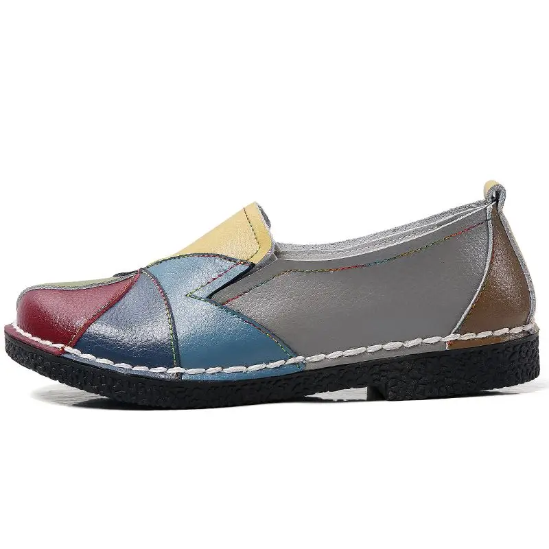 Cena MORAZORA Plus rozmiar 35 44 nowe oryginalne skórzane buty kobieta mieszane kolory casual kobiety mieszkania moda wiosna lato buty damskie płaskie