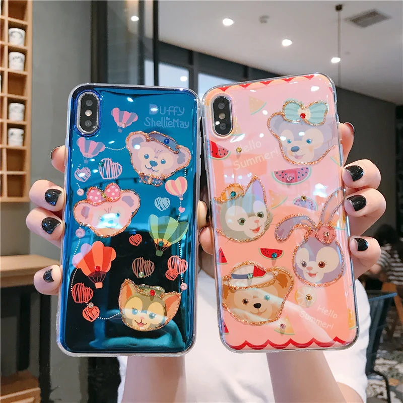 Для iphone XS max XR X bling Duffy ShellieMay мягкий чехол для 8plus 7plus 6SP 7 8 6 6S милый с блестками stelllalou