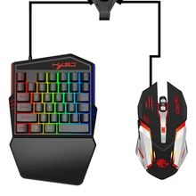 USB игровая клавиатура и мышь Проводная клавиатура с светодиодный набор цветной подсветки 5500 точек/дюйм Набор игровой мыши для Android мобильных игр
