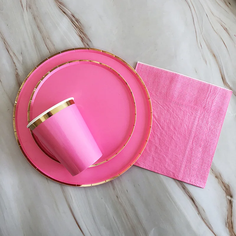 64 шт./компл. одноразовая посуда украшения для дня рождения красная лампа