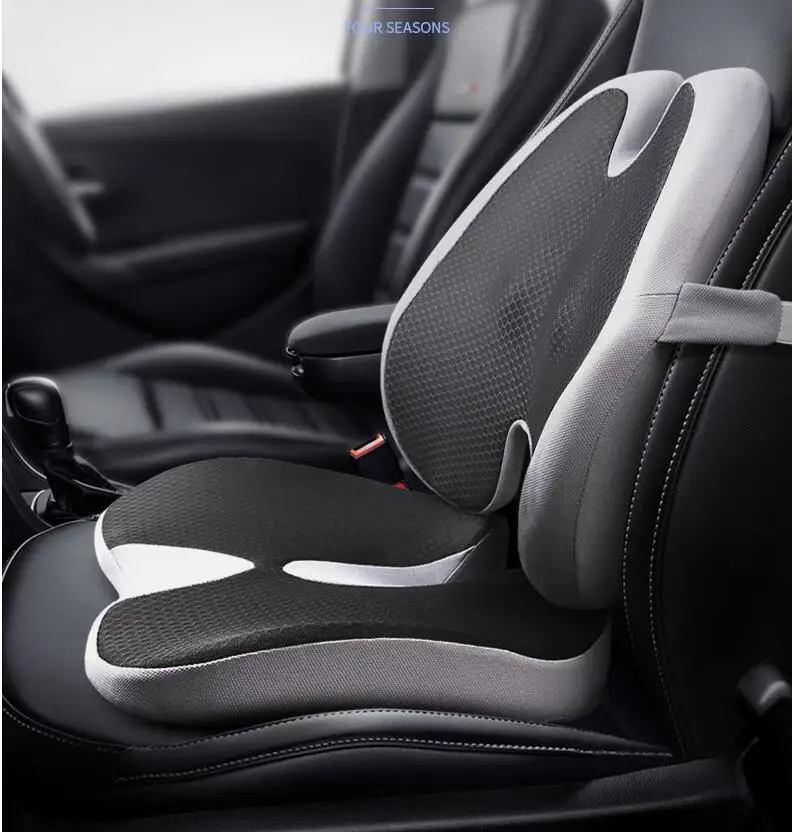 Car Cushion Seat Support Pillow Back Pillow and Hip Pad Relieve Spine Pain Relieve Tailbone and Waist Pressure Long Time Sit