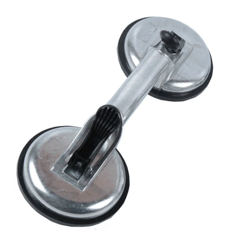 Вакуумная присоска стеклоподъемник вакуумный подъемник захват присоска пластина для стеклянной плитки зеркало гранит лифтинг S7#5 - Цвет: silver 2 heads