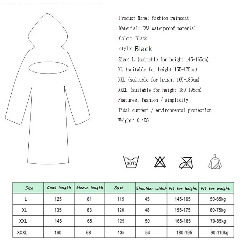 Raincoat Poncho Women Men Impermeable Waterproof Rain Cape Cover Hoode