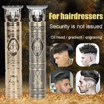 

Electric Pro T-outliner Trimmer Men Hair Clipper Carving Carbon Fiber Metal Powerful S7JN