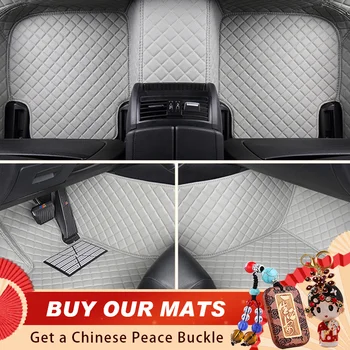 

leather car floor mats for vw passat B3 B4 B5 B6 B7 B8 2000-2018 protective floor mat car accessories all weather