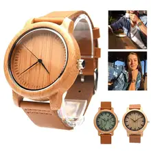 Горячая новинка бамбуковые и деревянные часы люксовый бренд винтажные Модные мужские водонепроницаемые часы с японским импортным ремешком