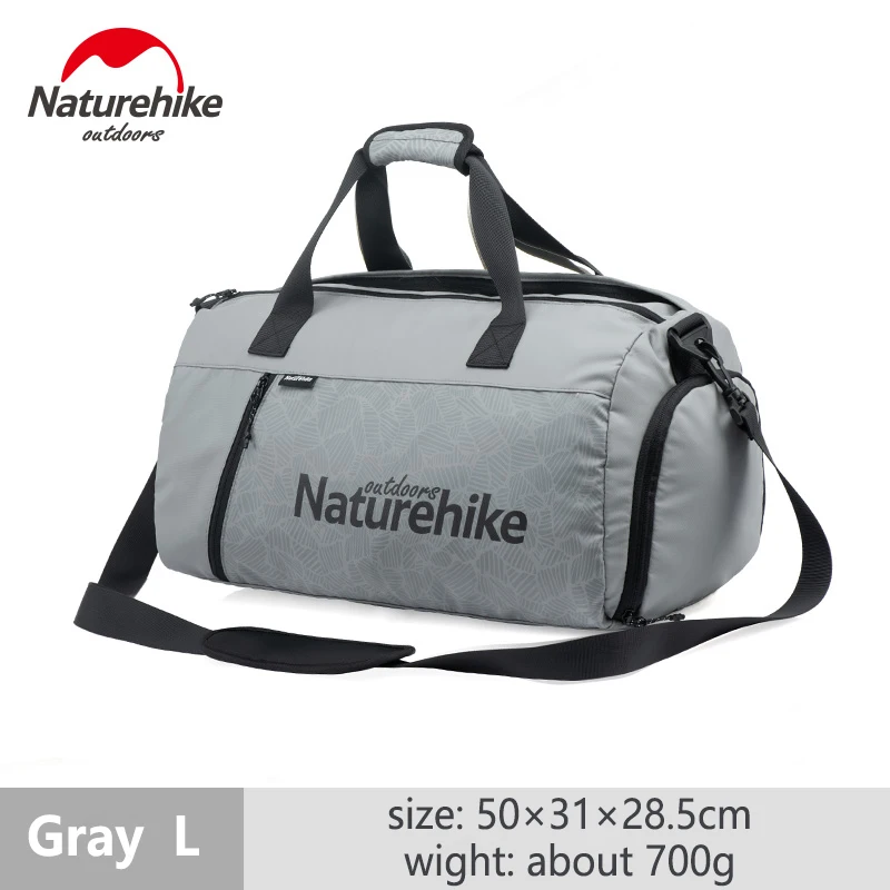 Gray L Naturehike для мужчин и женщин сверхлегкие складные сумки для спортзала водонепроницаемая сумка из термополиуретана Быстросохнущий большой емкости влажный Separetion рюкзак - Цвет: Gray L