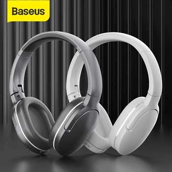 

Baseus Wireless Bluetooth Headphone Foldable Music Stereo Earphone Bass Sound Headsets with Mic Adjustable for PC Mobile Phones