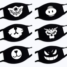 1 шт. хлопковая маска для лица унисекс корейский стиль Kpop Черный Медведь зубы Велоспорт Анти-пыль хлопковая маска для губ Респиратор маска