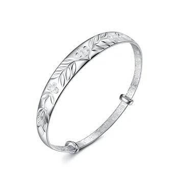 

S925 Sterling Silver Hand Bracelet Boutique Jewelry Personality Charm Temperament Female Printing Jewelry