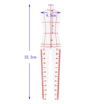 WellieSTR 3 Stlye Fashion Ruler Fashion Line Drawing Human Dynamic Template for Cloth Rendering