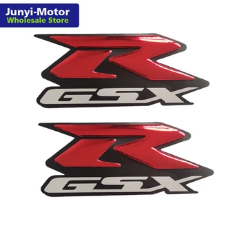 

2Pcs Red 3D Fairing Tank Logo Decal Sticker For Suzuki GSX-R GSXR 600 750 1000 1100 Motorcycle/Cruisers/Chopper Racing Emblem